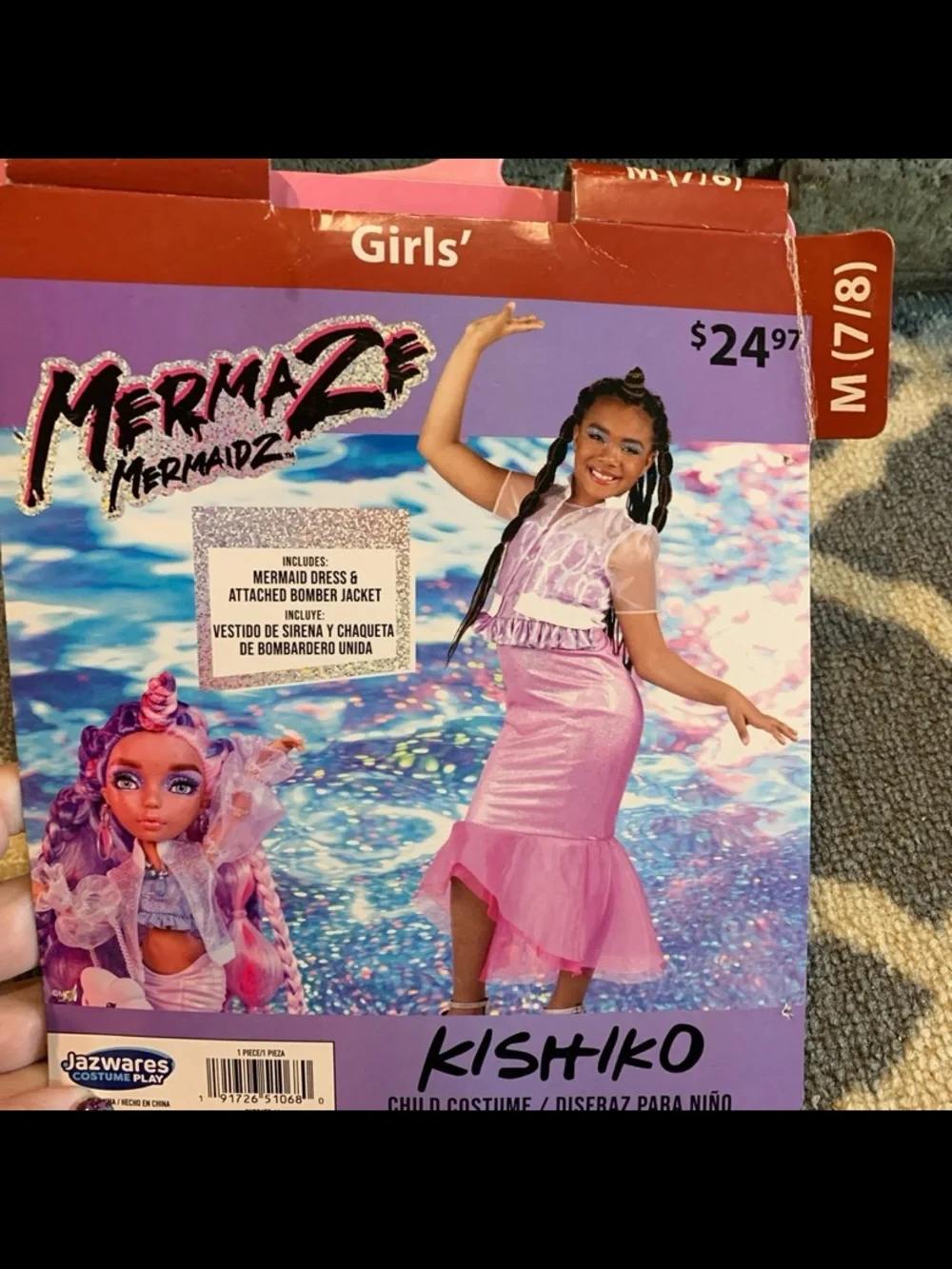 Girls Mermaidz Kishiko mermaid dress Halloween costume size 7/8